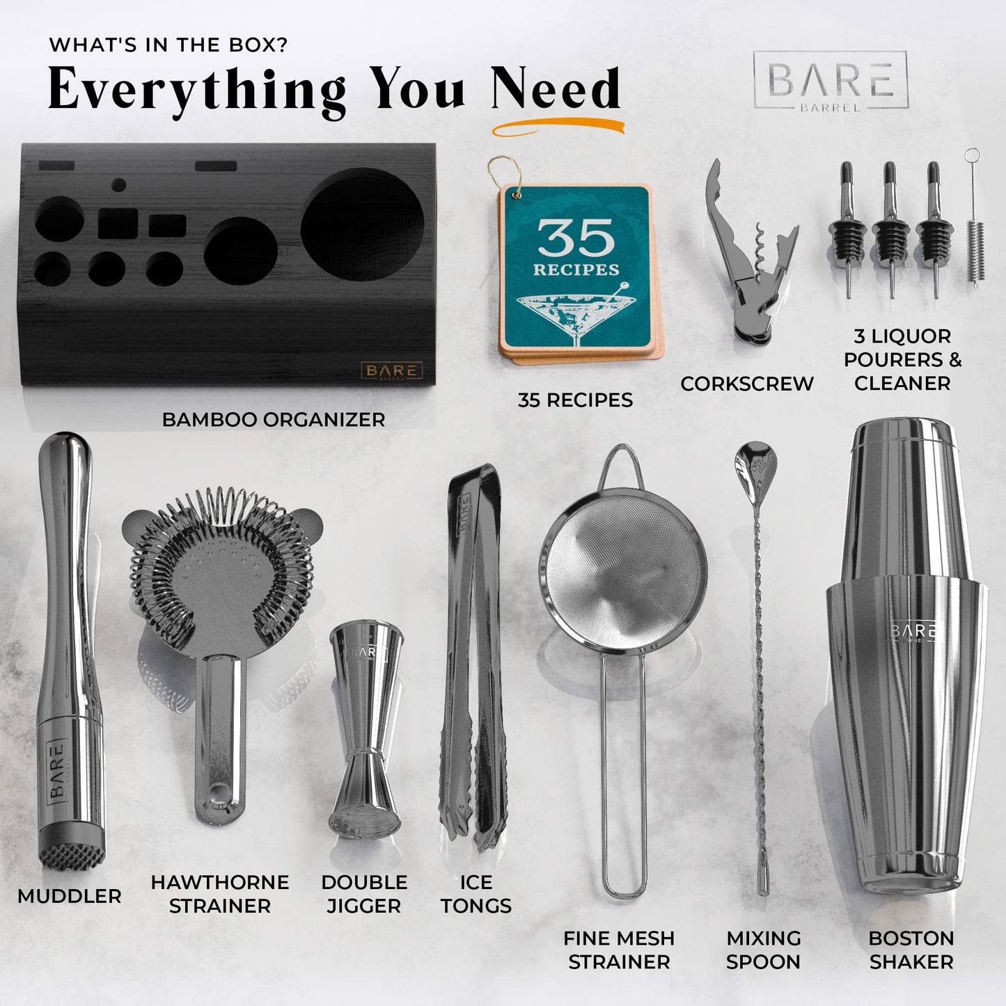 Original Boston Bartender Kit - Deep Slate