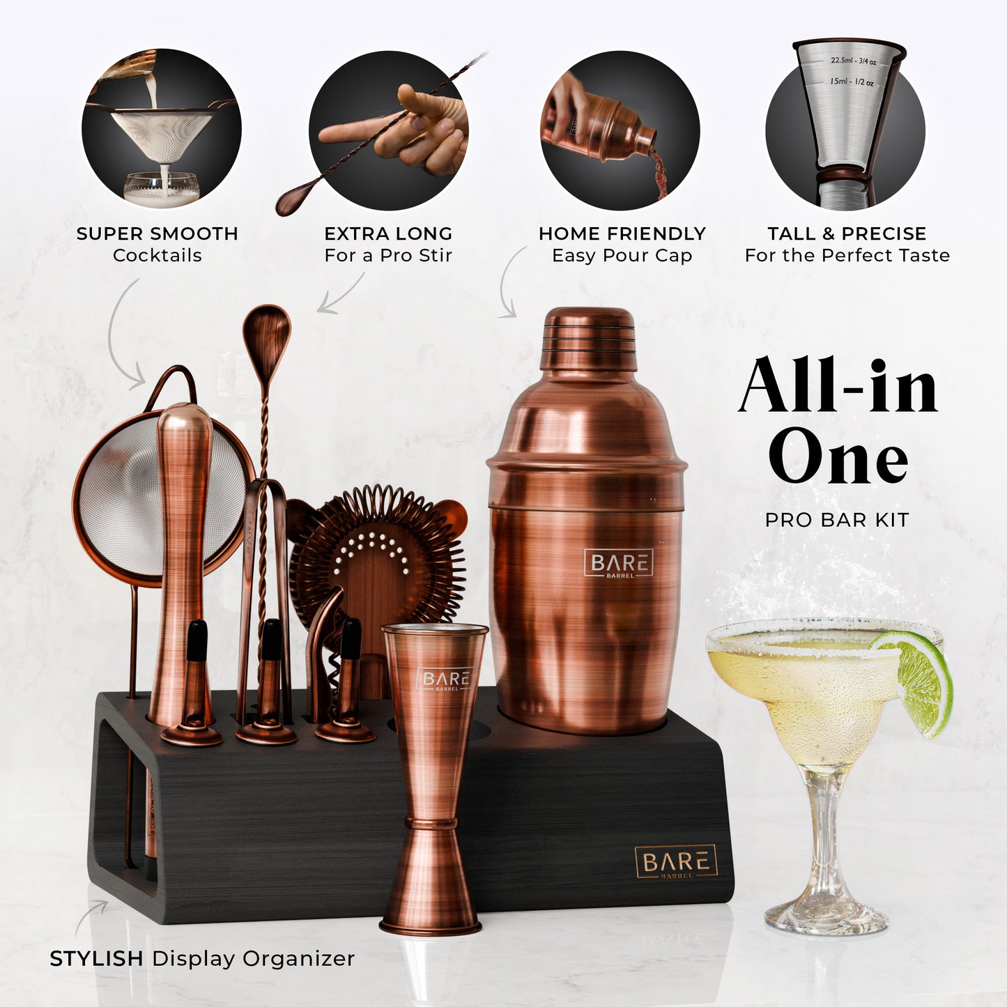 Original Cobbler Bartender Kit - Aged Copper