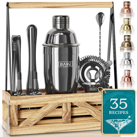 Caddy Cocktail Bartender Kit - Black.