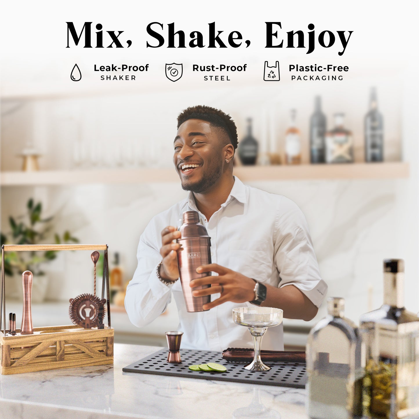 Caddy Cocktail Bartender Kit - Copper.