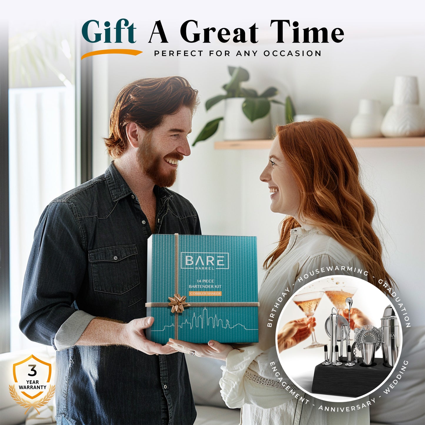 Original Cobbler Bartender Kit - Gray Black