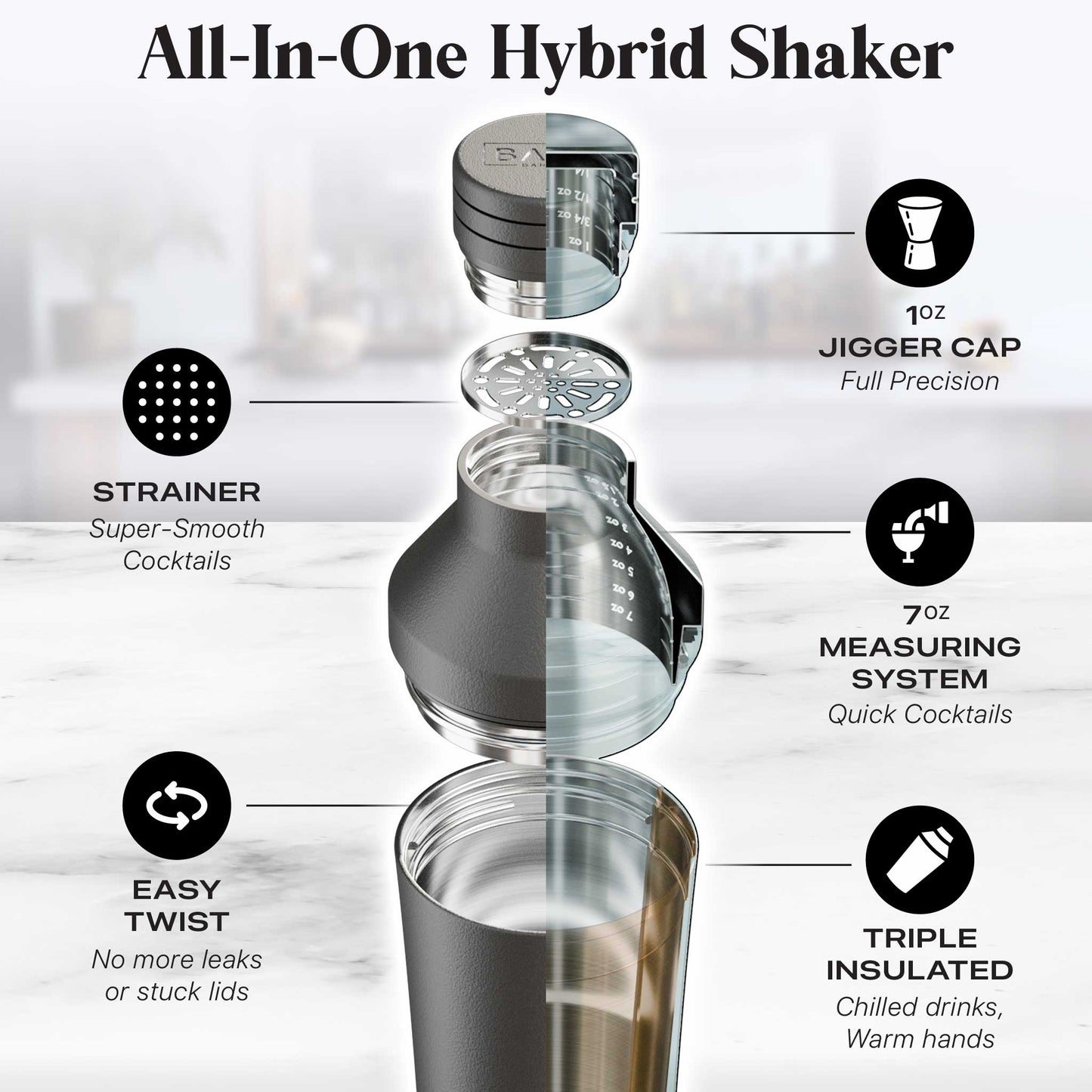 Insulated Cocktail Shaker