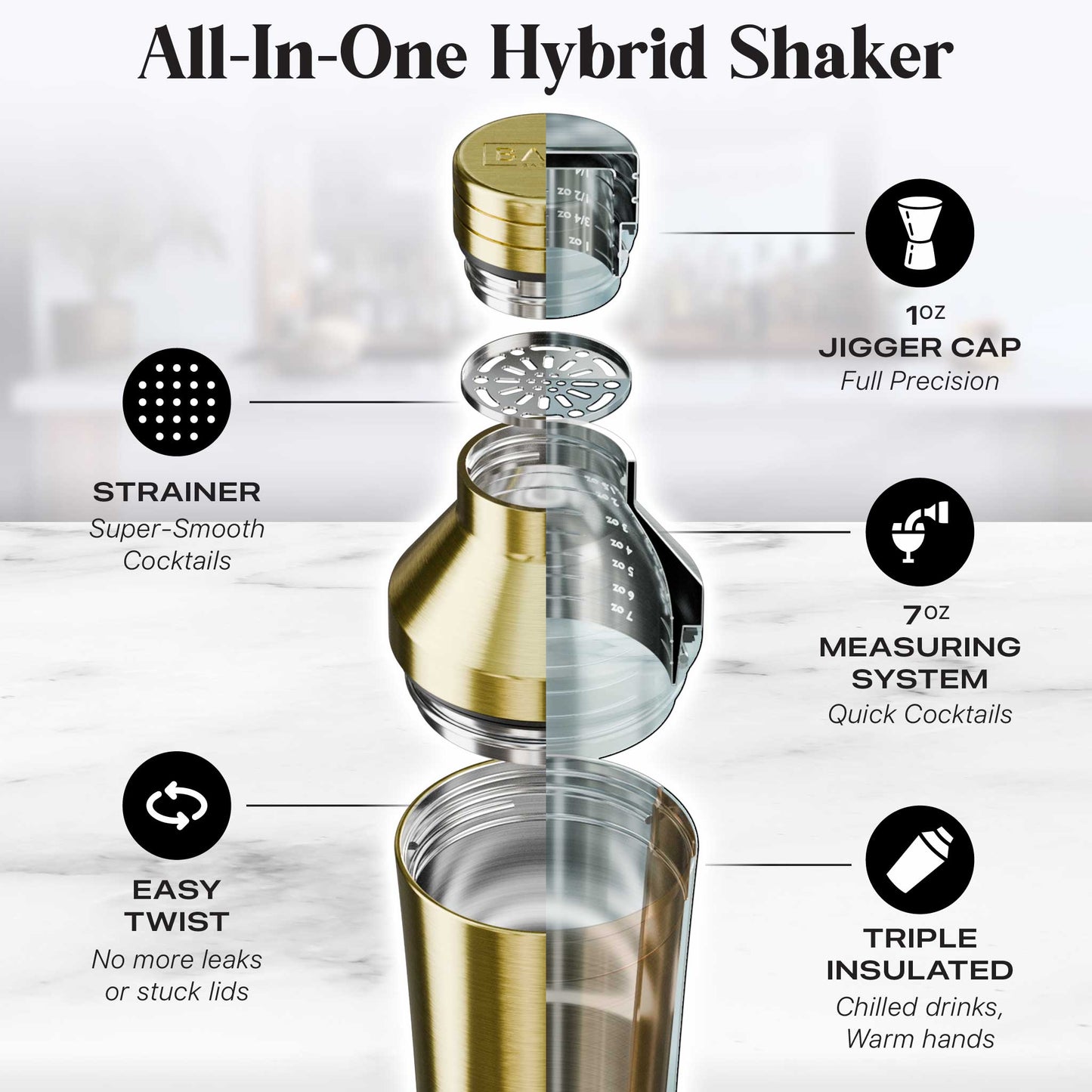 Insulated Cocktail Shaker