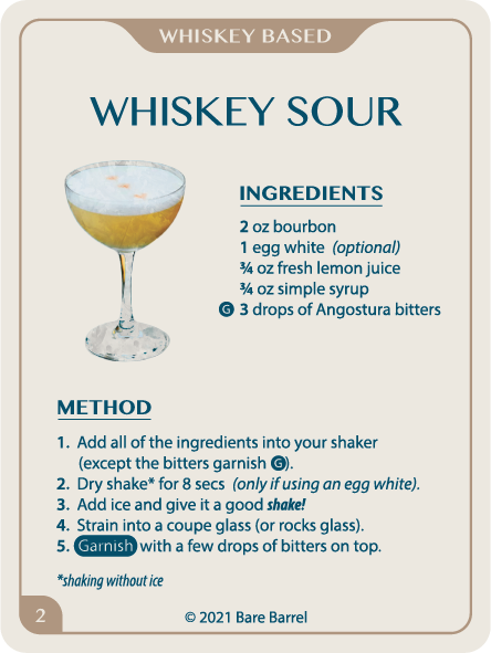 Whiskey Sour Recipe - Whiskey Based Cocktail by Bare Barrel