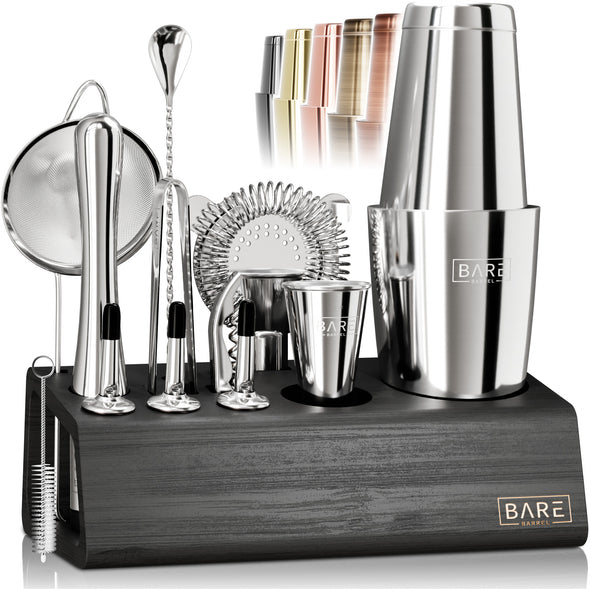 Original Boston Bartender Kit - Silver Black