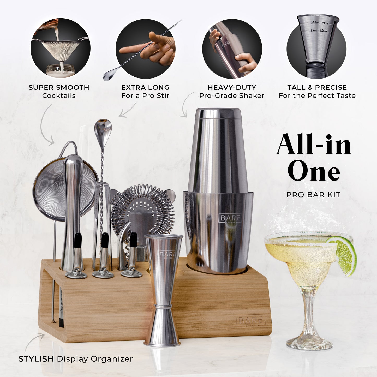 Original Boston Bartender Kit - Gray