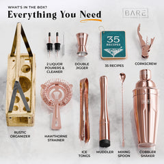 Caddy Cocktail Bartender Kit - Rose.