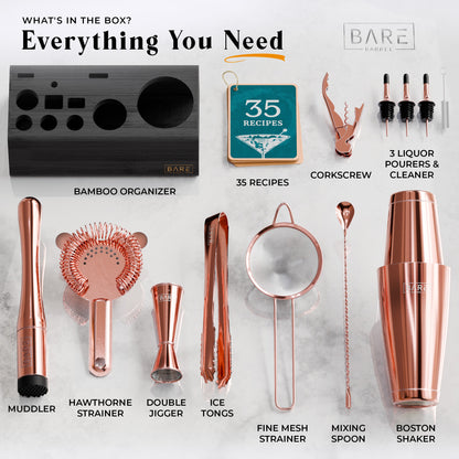 Original Boston Bartender Kit - Rose Gold
