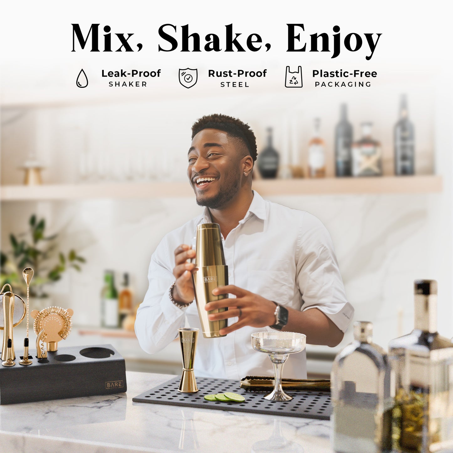 Original Boston Bartender Kit - Gold