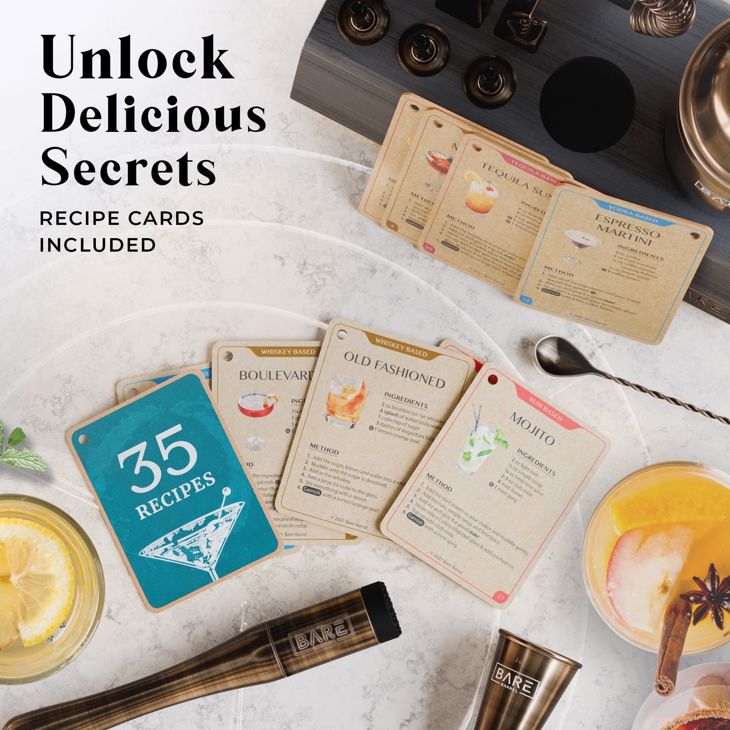 Original Cobbler Bartender Kit - Brushed Brass