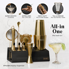 Original Boston Bartender Kit - Gold