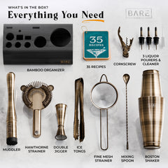 Original Boston Bartender Kit - Brushed Brass