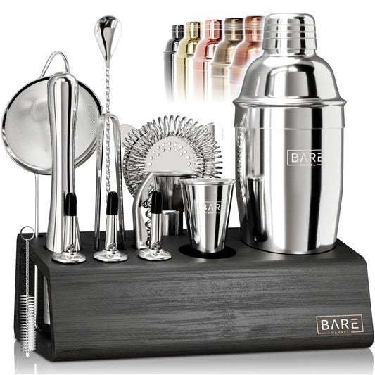 Original Cobbler Bartender Kit - Silver Black