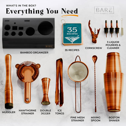 Original Boston Bartender Kit - Chestnut