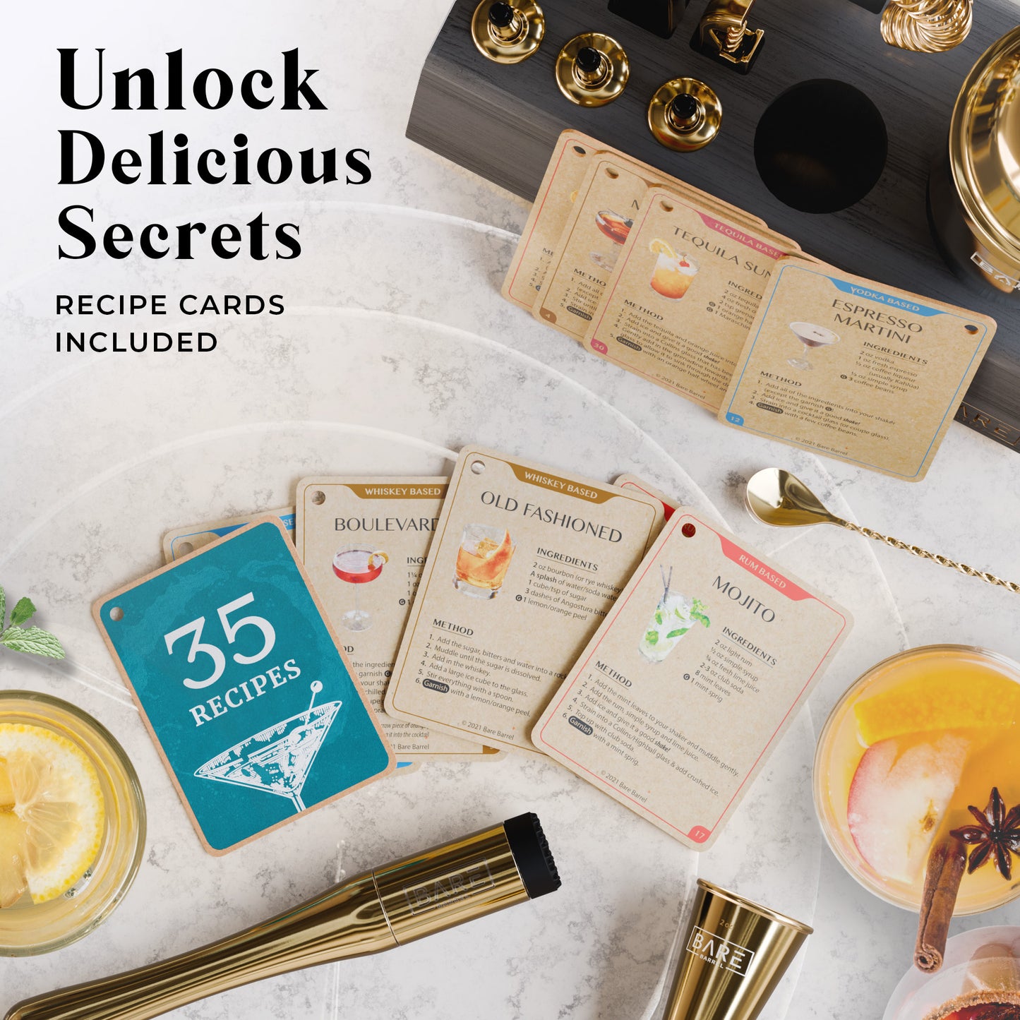 Original Cobbler Bartender Kit - Gold