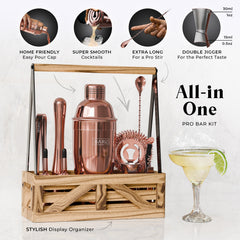 Caddy Cocktail Bartender Kit - Rose.