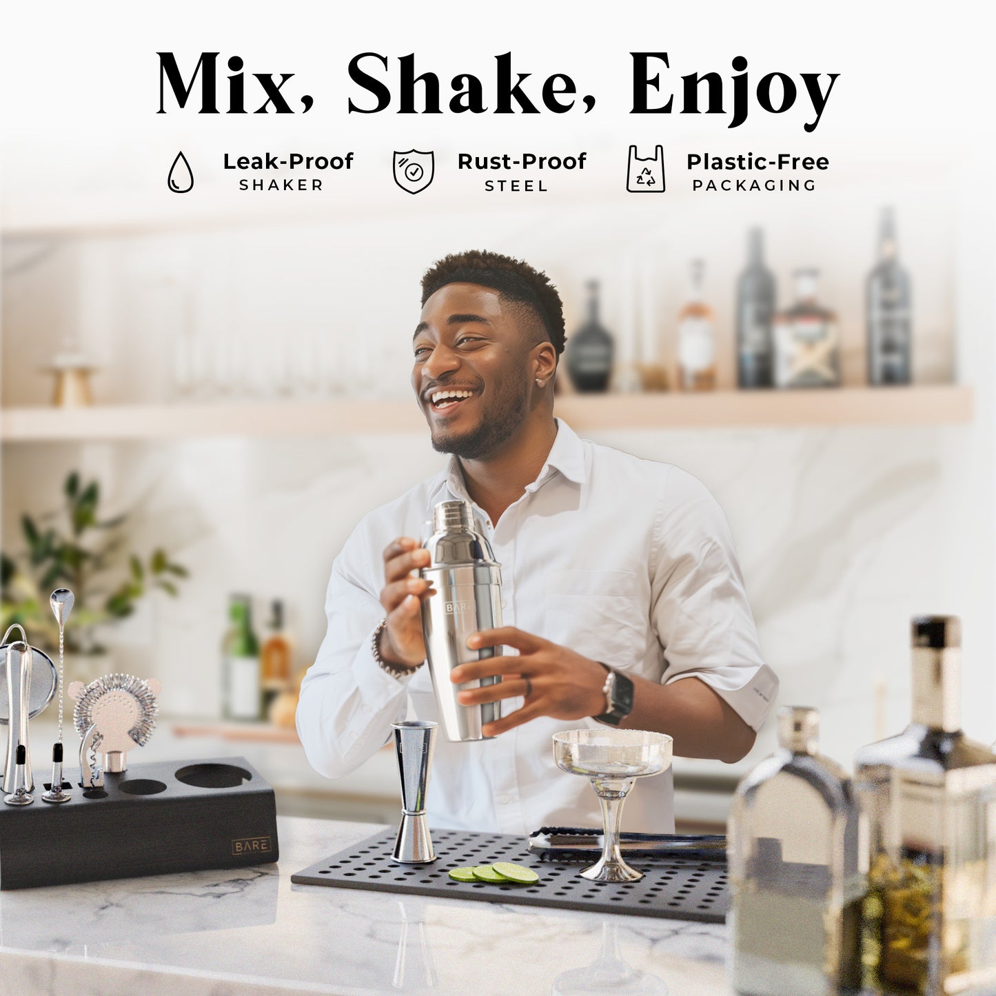 Original Cobbler Bartender Kit - Gray Black