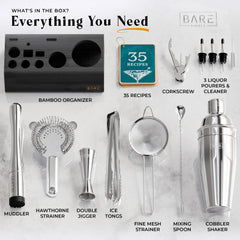 Original Cobbler Bartender Kit - Silver Black