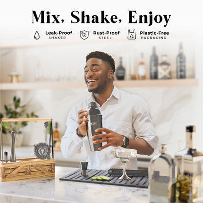 Caddy Cocktail Bartender Kit - Black.