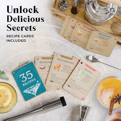 Caddy Cocktail Bartender Kit - Polished Silver.