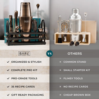 Sleek Boston Bartender Kit - Bronze