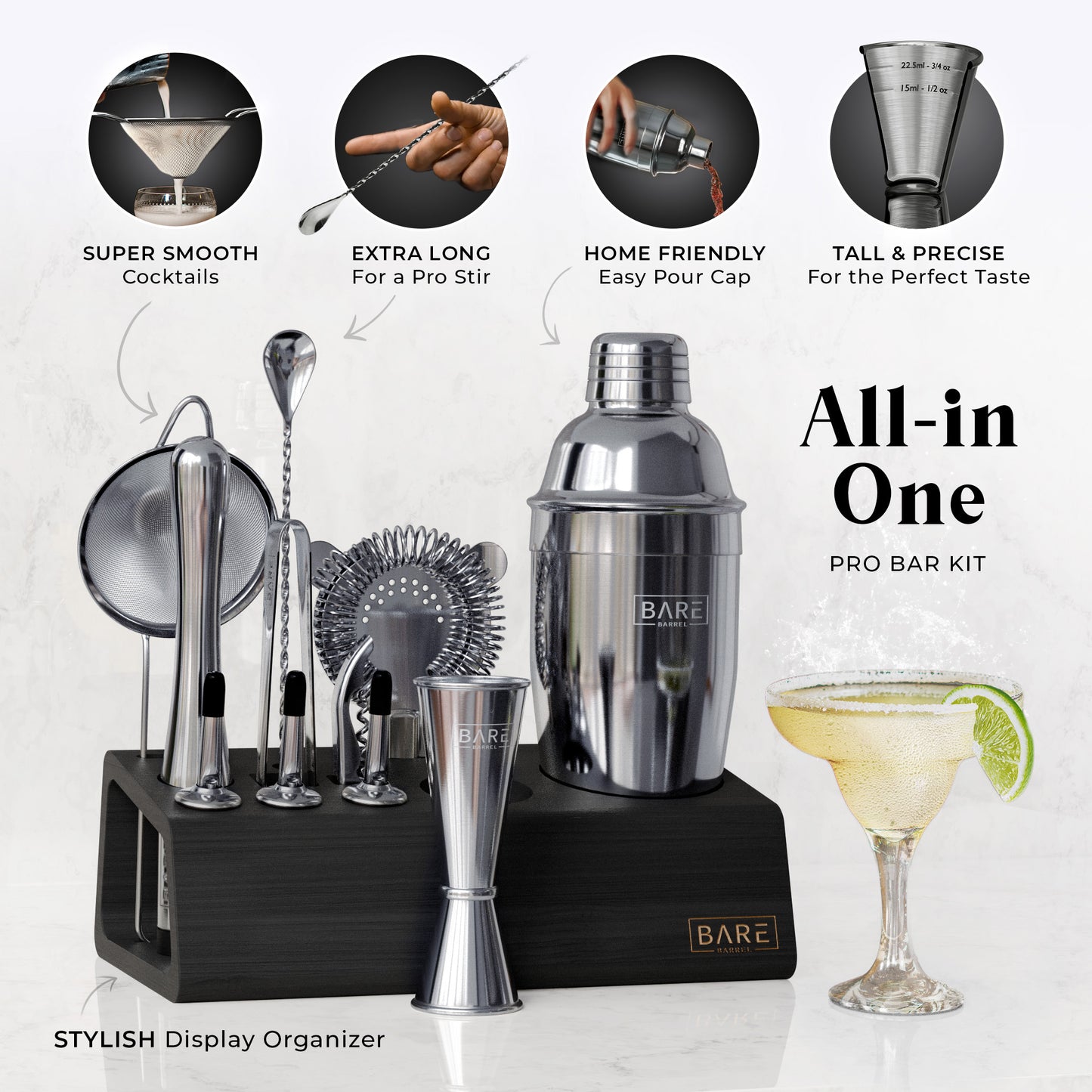 Original Cobbler Bartender Kit - Gray Black
