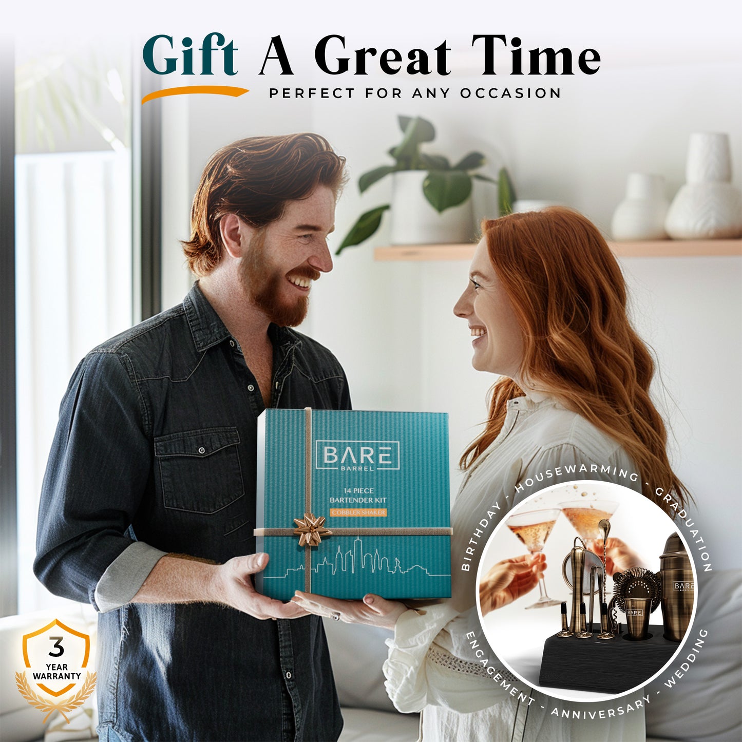 Original Cobbler Bartender Kit - Bronze