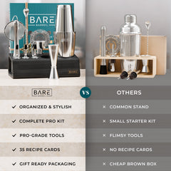 Original Boston Bartender Kit - Silver Black