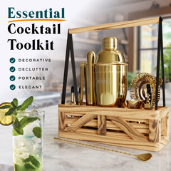 Caddy Cocktail Bartender Kit - Gold