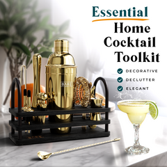 Sleek Cobbler Bartender Kit - Gold