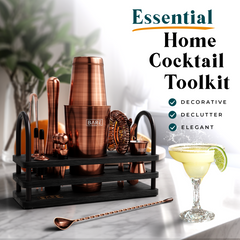 Sleek Boston Bartender Kit - Antique Copper